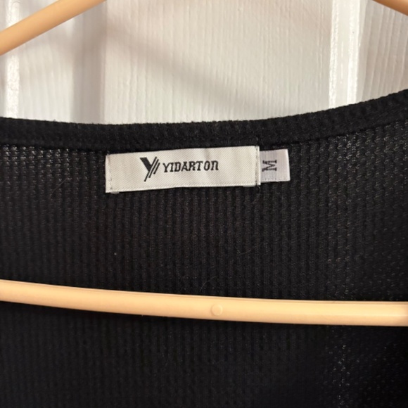 🖤 Yidarton Black Sleeveless Button-Up Henley Tank | Size M - Picture 2 of 3